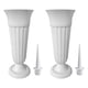 thumbnail image 3 of 2 Piezas Floreros de Cementerio Conmemorativos Vasos Cónicos para Tumbas Soportes de Plástico con Estaca Desmontable Adecuado para Ofrendas en Lápidas Blanco, 3 of 5