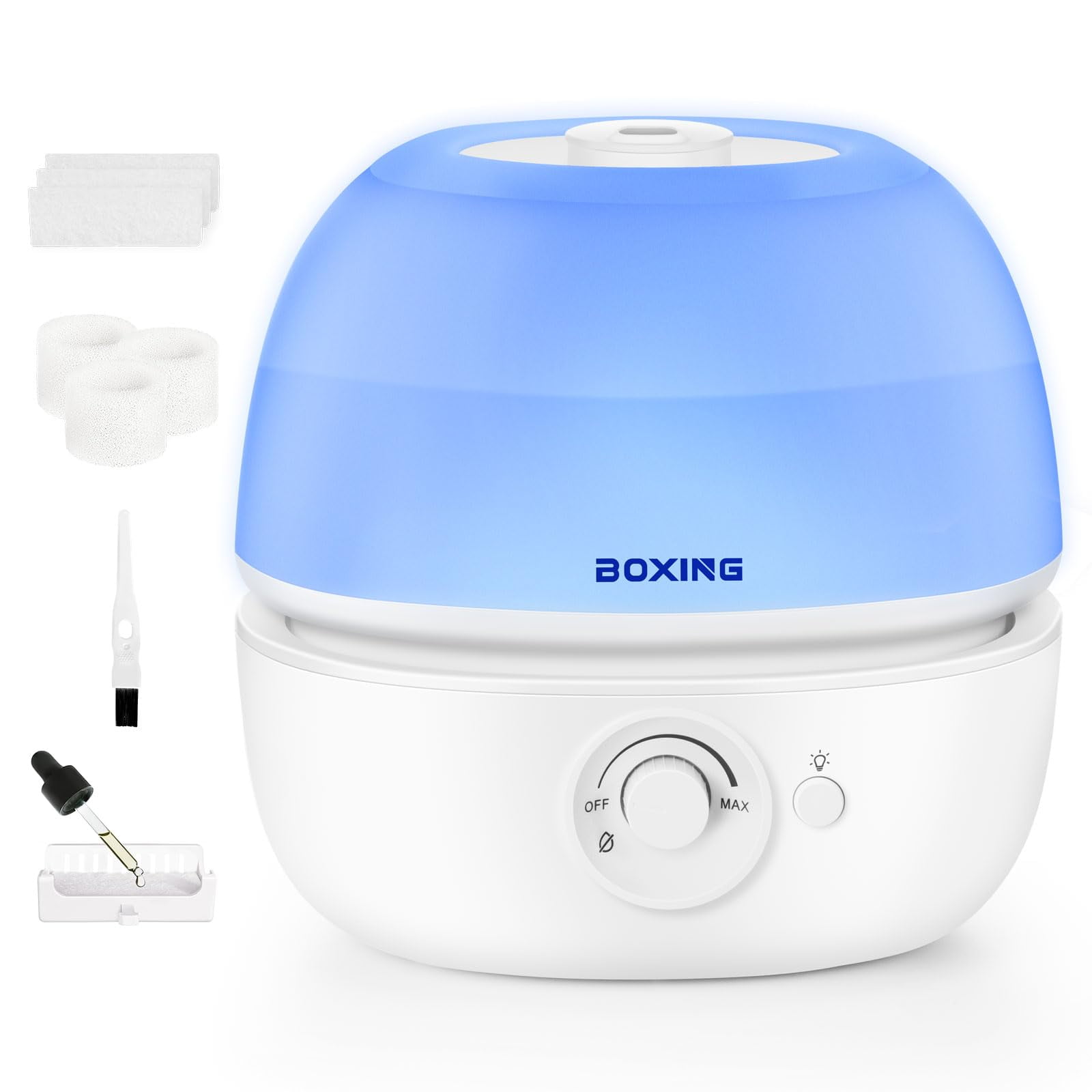 Humidificador Cool Mist Boxing Hu-602 3l Para Dormitorio Y Oficina
