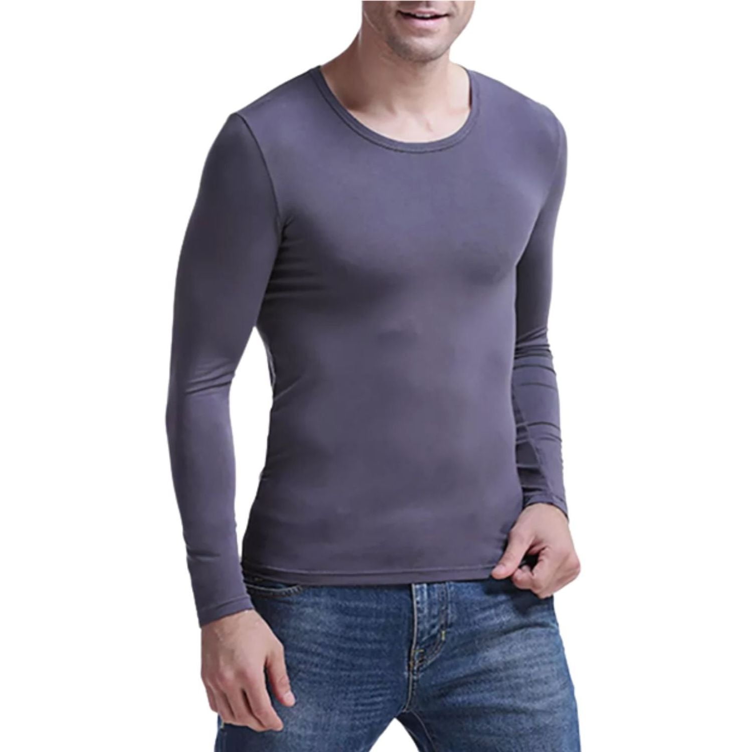 Likeshop - Camiseta Hombre Manga Larga Cuello Polo Fibra Bambu 2739