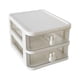 thumbnail image 1 of Organizador De Encimera Con Cajones Transparentes Caja De Almacenamiento Para Ni?as Blanco 2 Capas, 1 of 5