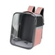 thumbnail image 1 of Mochila Para Gatos, Portátil, Transparente, Con Parte Delantera, Para Viajes, Para Actividades Al Aire Libre, Color Rosa, 1 of 3