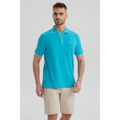 Fashionspark - Polera Hombre Piqué Básica Lisa Calipso - Ll