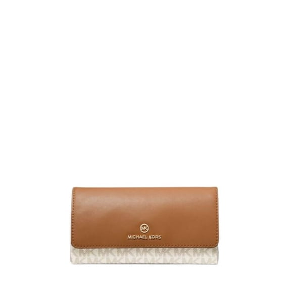 Cartera Michael Kors - Cartera Triple Grande con Encanto Jet Set - Vainilla/bellota