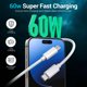 thumbnail image 5 of Cable USB-C a USB-C TZBAY Paquete de 4, 6,5 ft (2 m) 60 W Carga Rápida, 5 of 7