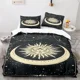 thumbnail image 2 of Boho Sun and Moon Duvet Cover Mysterious Astrology Bedding Set Microfiber Witch Wiccan Fortune-Telling Tarot Cards Quilt Cover, 2 of 5