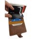 thumbnail image 2 of Billetera Y Tarjetero Rfid Anti-clonación con Clip de cierre Café Claro, 2 of 4