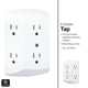 thumbnail image 2 of Outlet Extender GE, paquete de 2 grifos de pared con conexión a tierra, 6 salidas, color blanco, 2 of 6