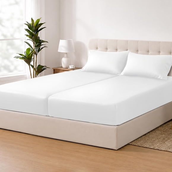 Sábanas Refrescantes ACCURATEX King Dividido Blanco 300 Hilos