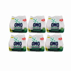 Pack 6 Unidades Detergentes En Polvo Omo Aloe Vera 400 Grs