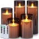 thumbnail image 1 of Homemory Gray Flickering Flameless Candles, Battery Operated, 1 of 3
