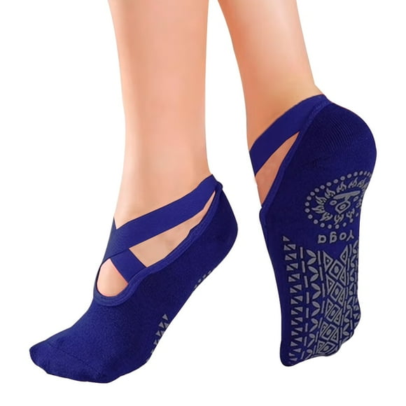 Calcetines De Yoga Pilates Antideslizantes Azul