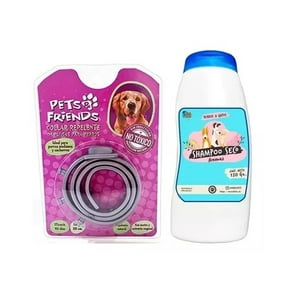 Mascokits - Mini Kit Para Perro Collar Antipulgas + Shampoo Coco Vainilla