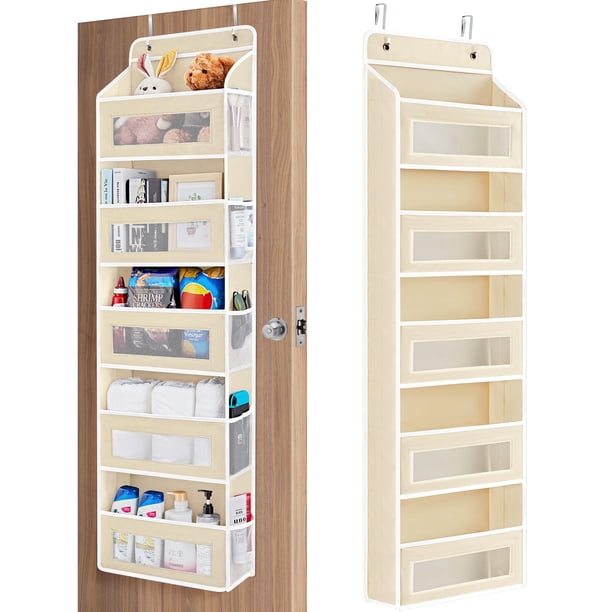 Organizador de puerta JARLINK para colocar sobre la puerta con 5 estantes, color beige