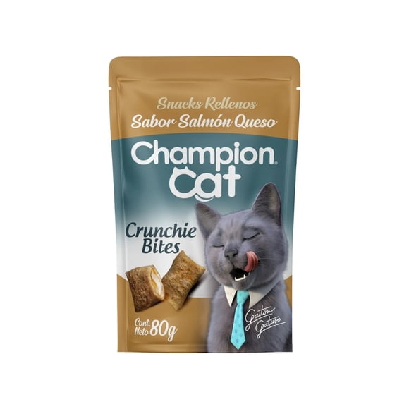 CHAMPION CAT CRUNCHIE BITES SALMON-QUESO 80GR