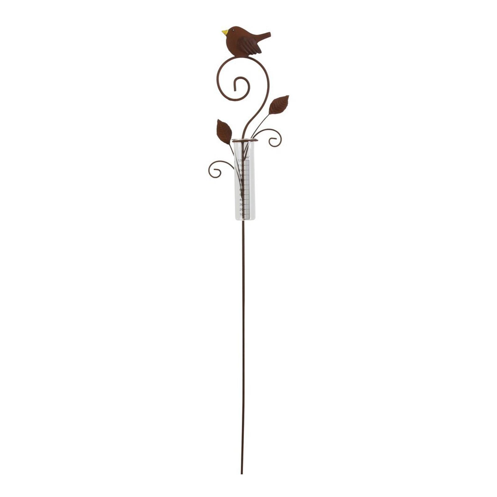 Magideal - Medidor De Lluvia Para Pájaros, Medidor De Lluvia De Hierro Preciso Con Estaca, Tubo Pluviómetro Para Jardín, Decoración De Patio, Jardín De Césped Al
