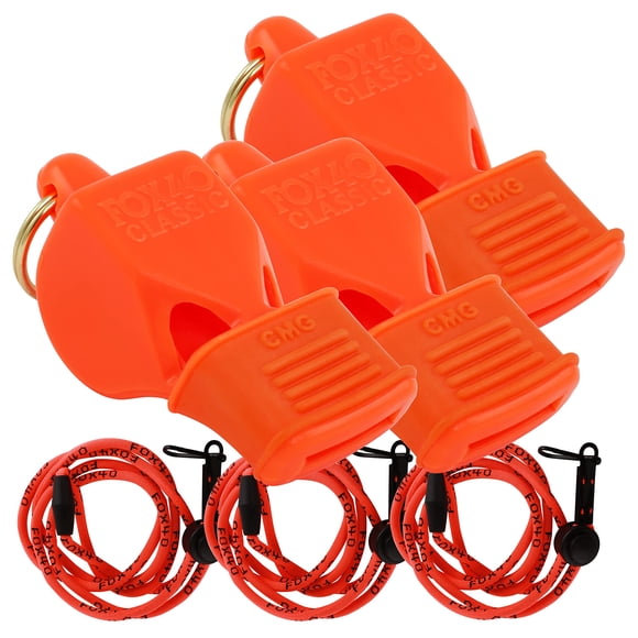Whistle Fox 40 Classic CMG, paquete de 3 con cordones separables