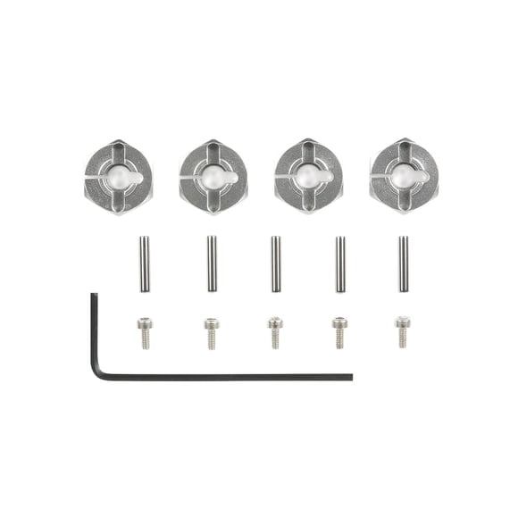 Abrazadera hexagonal Tuning Parts TAMIYA TT 02B CR de aluminio, 6 mm (4)