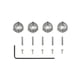 thumbnail image 1 of Abrazadera hexagonal Tuning Parts TAMIYA TT 02B CR de aluminio, 6 mm (4), 1 of 2