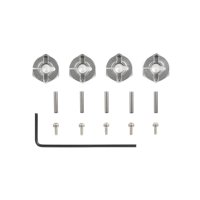 Abrazadera Hexagonal Tuning Parts Tamiya Tt 02B Cr De Aluminio, 6 Mm (4)