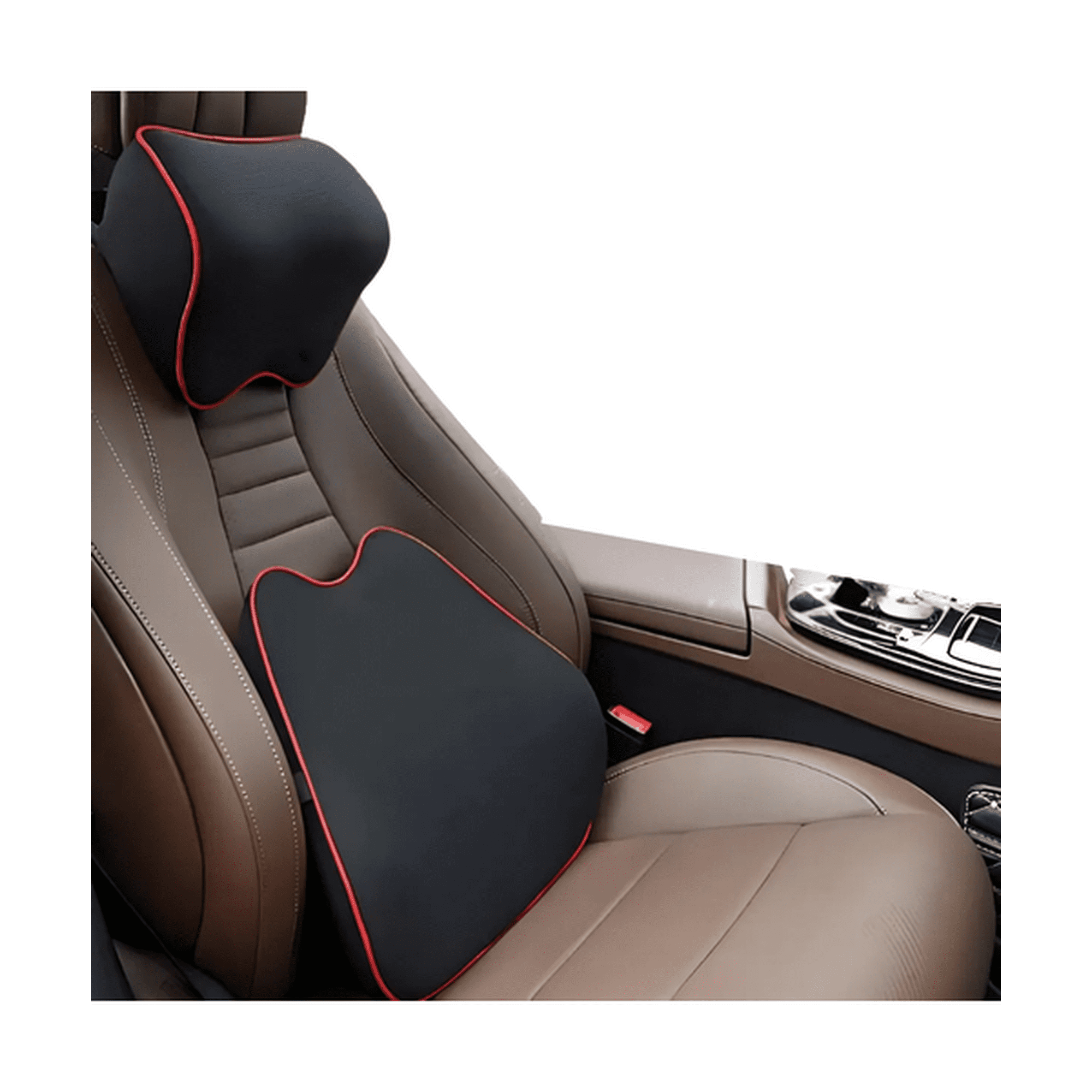 Genérico - Set Cojín Cuello Y Respaldo Cojín Espalda Auto
