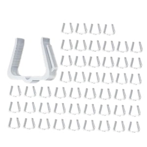 Bothyi - 50 Uds. Clips De Luz Navideña Ganchos Para Canalones Exteriores Para Festival Halloween Alero