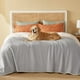 thumbnail image 1 of Manta impermeable para cama, forro polar sherpa, color gris claro, 1 of 3
