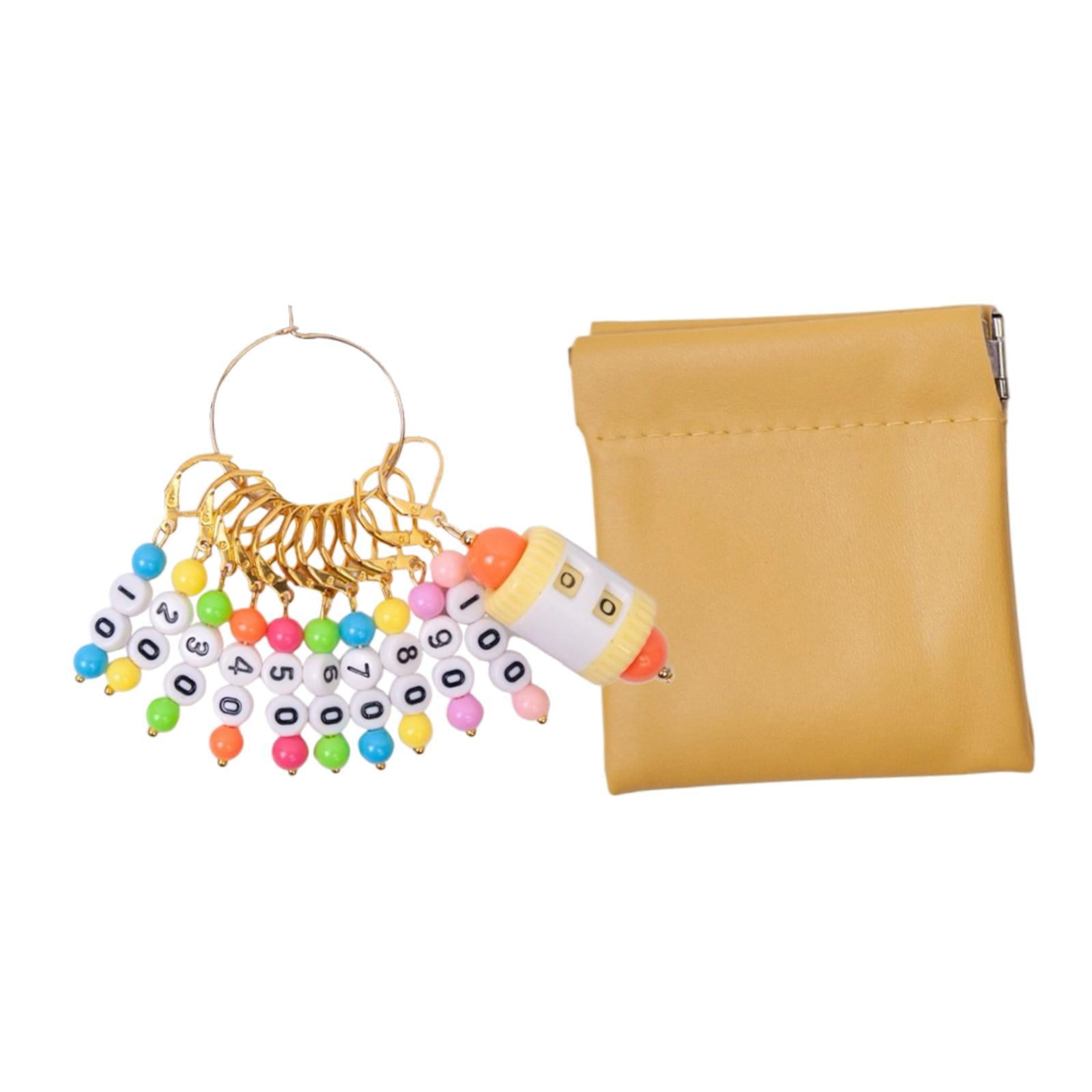 Magideal - Marcadores De Puntadas Para Proyectos De Bricolaje, Herramienta De Tejido Portátil, Marcadores De Costura Extraíbles Hechos A Mano, Anillo Marcador De Oro B