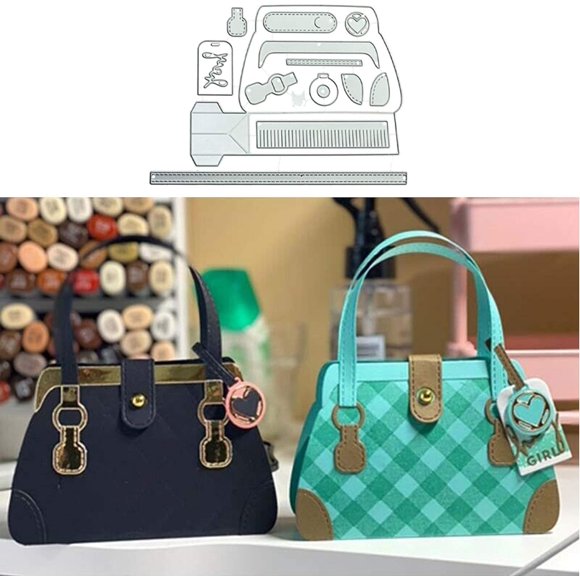 Troqueles de corte Juroicessry con diseño de bolso para scrapbooking y repujado