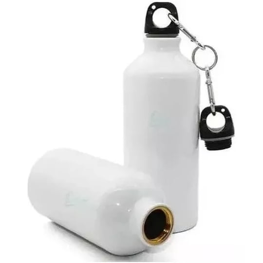 Zb - Botella Deportiva Sublimable 600 Cc Doble Tapa, Mosqueton