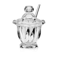 Tarro De Mermelada Godinger Windsor De Cristal 90 Ml Con Cuchara