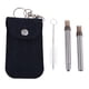 thumbnail image 5 of Los tubos plegables de la pajita de los vasos de la paja de beber del acero inoxidable con llevan el bolso s negro, 5 of 5