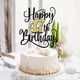 thumbnail image 3 of Decoración para tartas Ruscalin Happy 47th Birthday, negra y dorada, 3 of 7