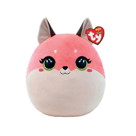 Peluche TY Squish a Boo Fox Roxie 20 cm, color rosa