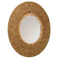 Espejo Redondo Fibra Natural 39Cm Taller Sin Fronteras