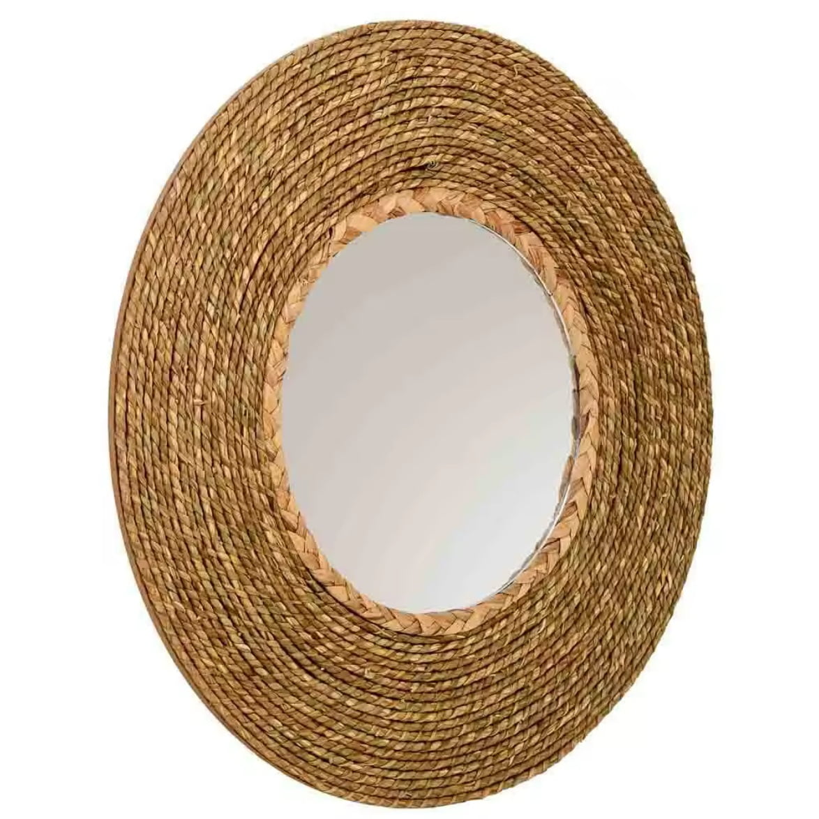 Espejo Redondo Fibra Natural 39cm Taller Sin Fronteras