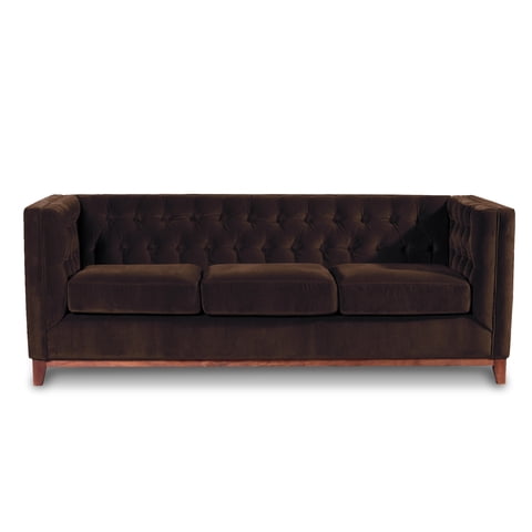 Latam Home - Sofá Roma 3C Tela Velvet Chocolate