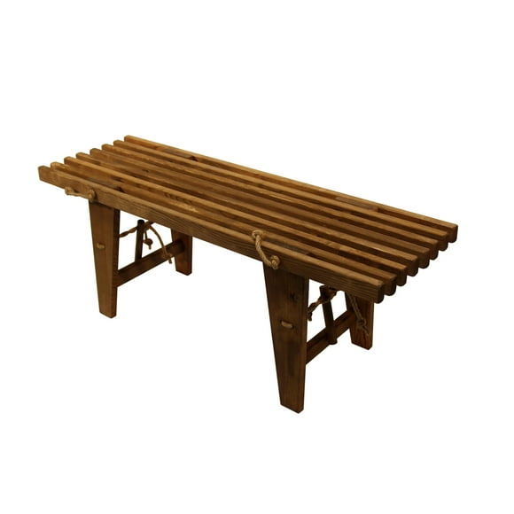Banca Finlandesa 1.20 m Madera de Fresno Castaño Aceitado / Uso interior y exterior