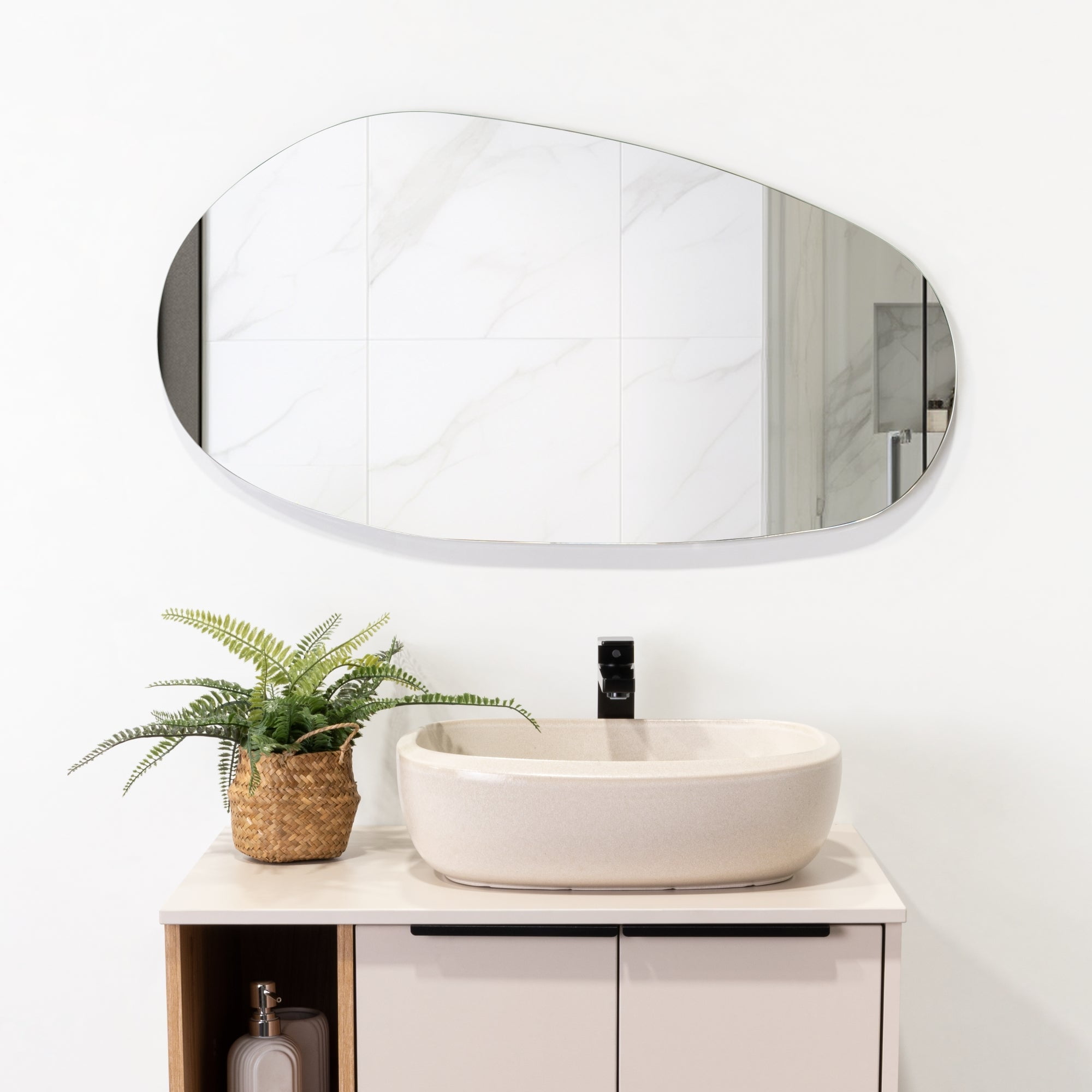 Fmfurniture - Espejo 46x88x1,9 Cm Forma Irregular