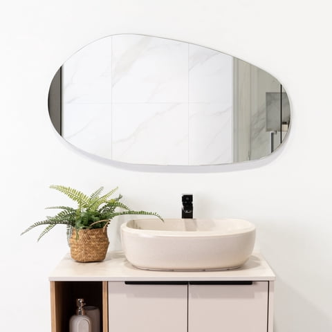 Fmfurniture - Espejo 46X88X1,9 Cm Forma Irregular