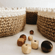thumbnail image 2 of Set 3 Cesta Tejidas Belug Yute Y Algodón Marrón, 2 of 4