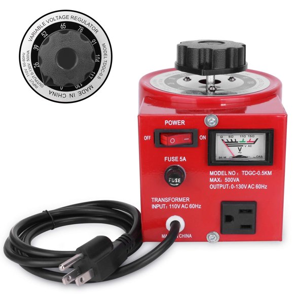 Regulador de voltaje Beleeb Auto AC variable 0-130 V 5A 0.5KVA