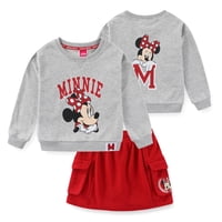 Conjunto Para Niñas Disney Minnie Mouse: Buzo Y Falda-Pantalón