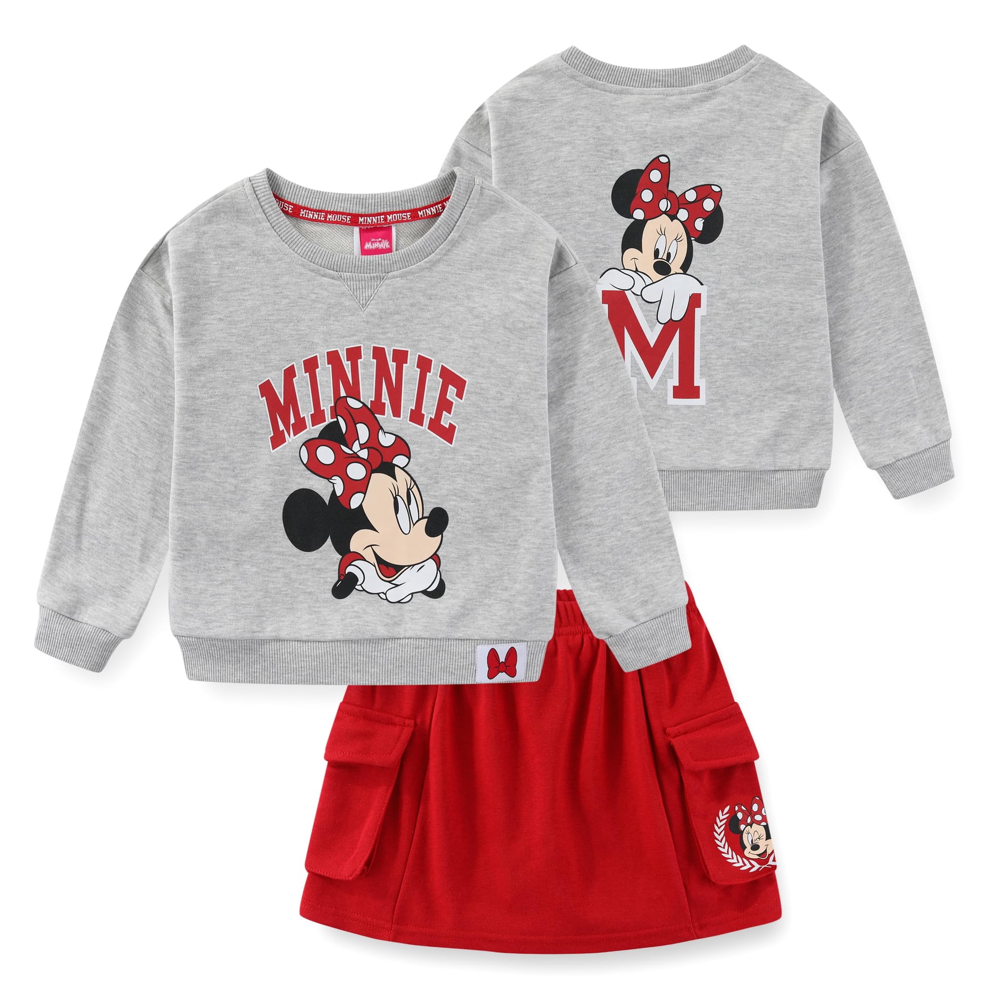 Conjunto Para Niñas Disney Minnie Mouse: Buzo Y Falda-pantalón