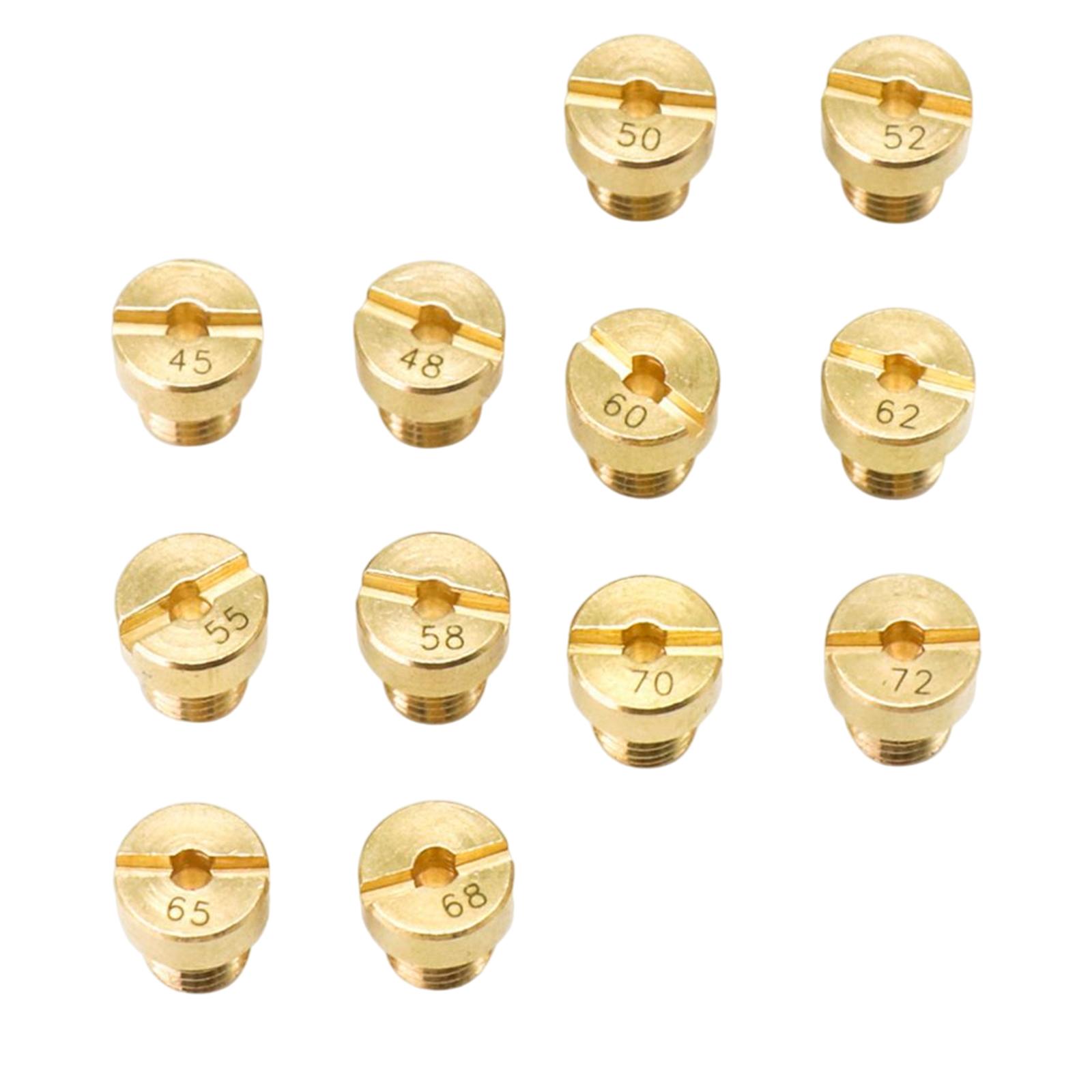 Magideal - 12 Uds Carburador De Rosca De 5Mm Jet Principal/Boquilla De Inyector Principal De Cobre Jet /Para Sha Carb Phbg Ad/Ds Accesorio De 45 A 72