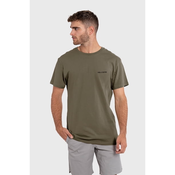 Polera Orgánica Classic Logo V2 Verde Hombre Falcone