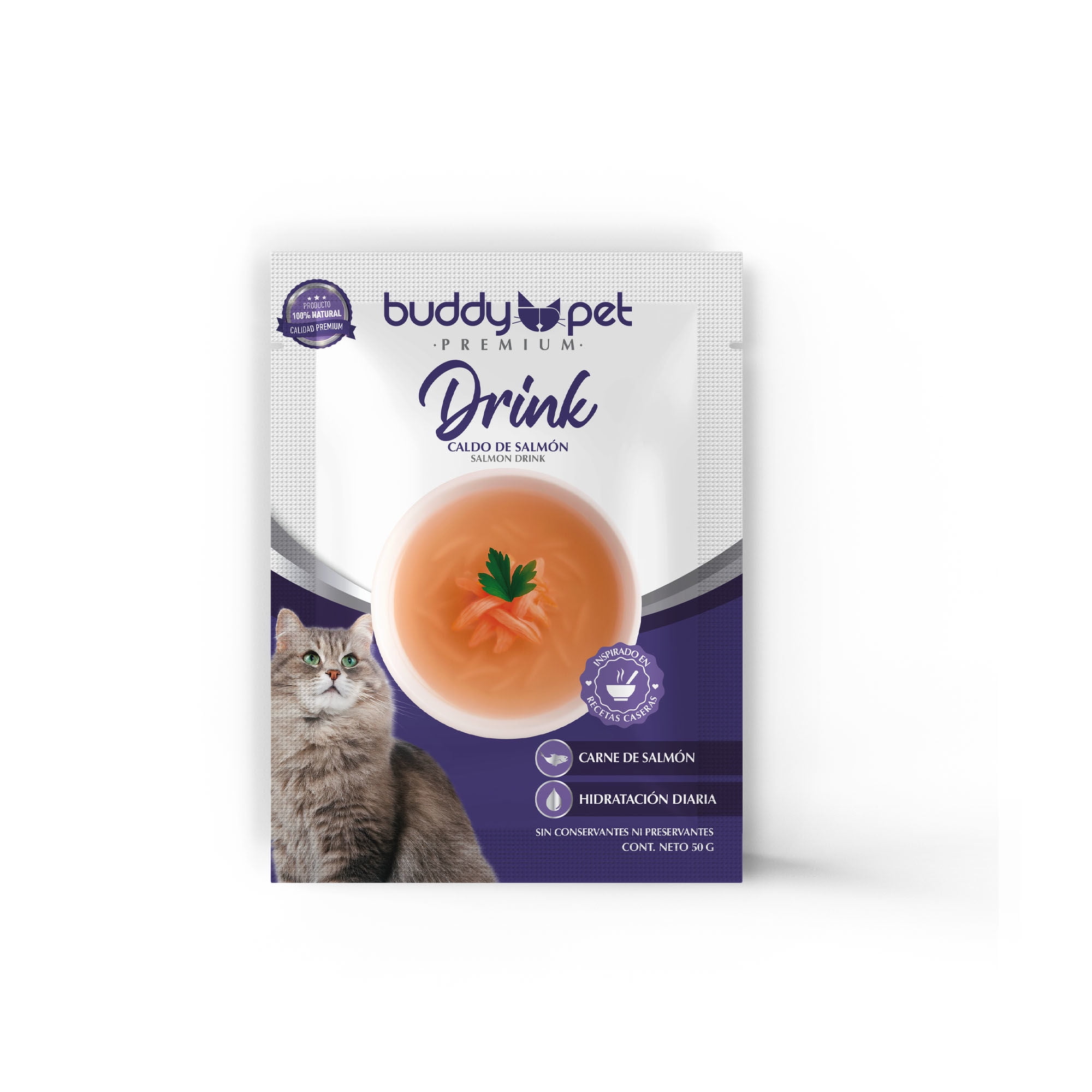 Alimento Para Gatos Pouch Todas Las Etapas Salmón 50 g Buddy Pet