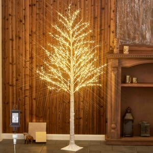 Árbol De Navidad Hairui Iluminado En Blanco Con 690 Luces Blancas Cálidas