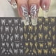 thumbnail image 1 of Holographic Butterfly Nail Stickers Silvery Chrome Effect Laser Stars Sliders For Nails Adhesive Decal Flowers Manicure BTF-S, 1 of 2
