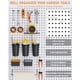 thumbnail image 1 of Kit Organizador Pegboard INCLY 30 Piezas Ganchos Acero Canastas XL, 1 of 3