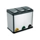 thumbnail image 1 of Basurero Metalico Triple Acero Inoxidable 24L, 1 of 2